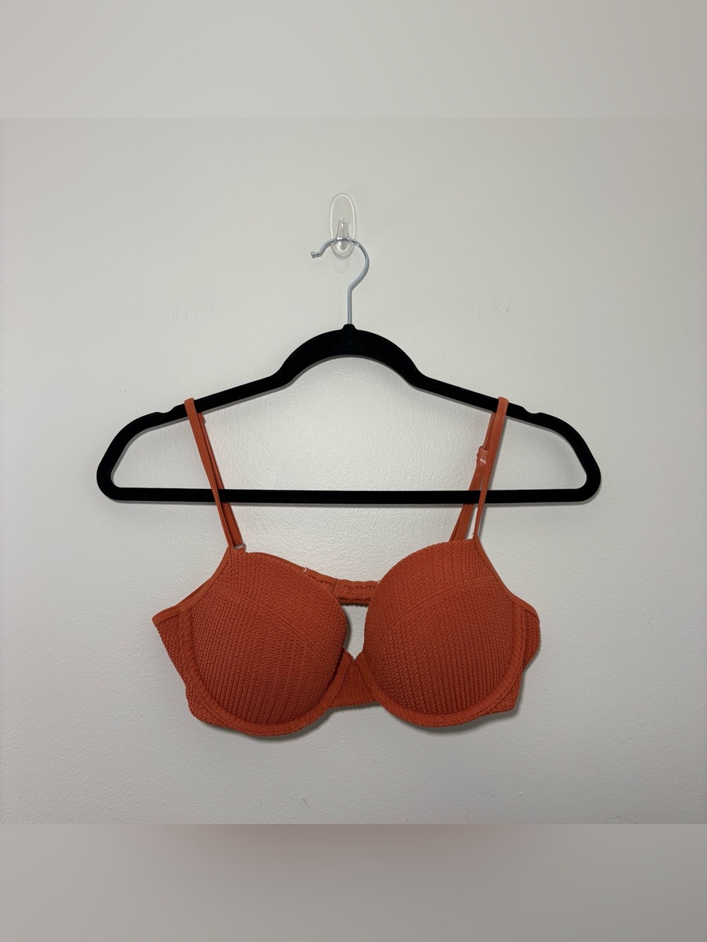 Victoria’s Secret PINK burnt orange underwire padded bikini top (medium)